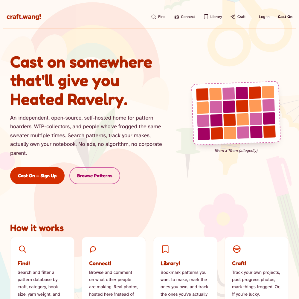 craft.wang — Indie Fibre Arts Community screenshot