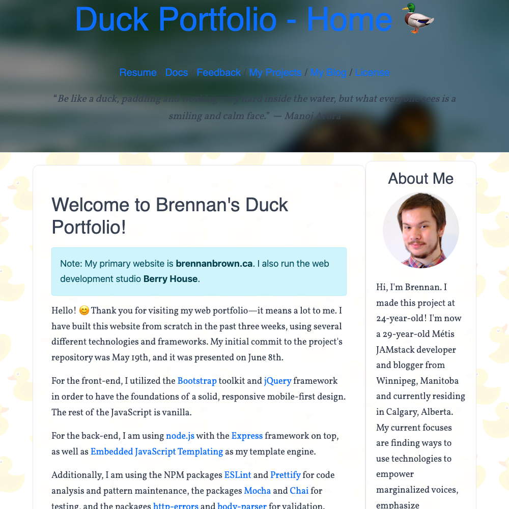 Duck Project — Full‑Stack App screenshot