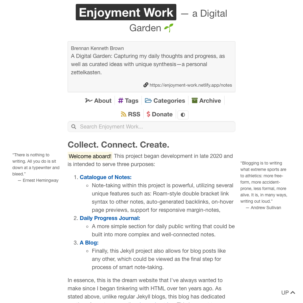 enjoyment-work — Research‑Focused Digital Garden screenshot
