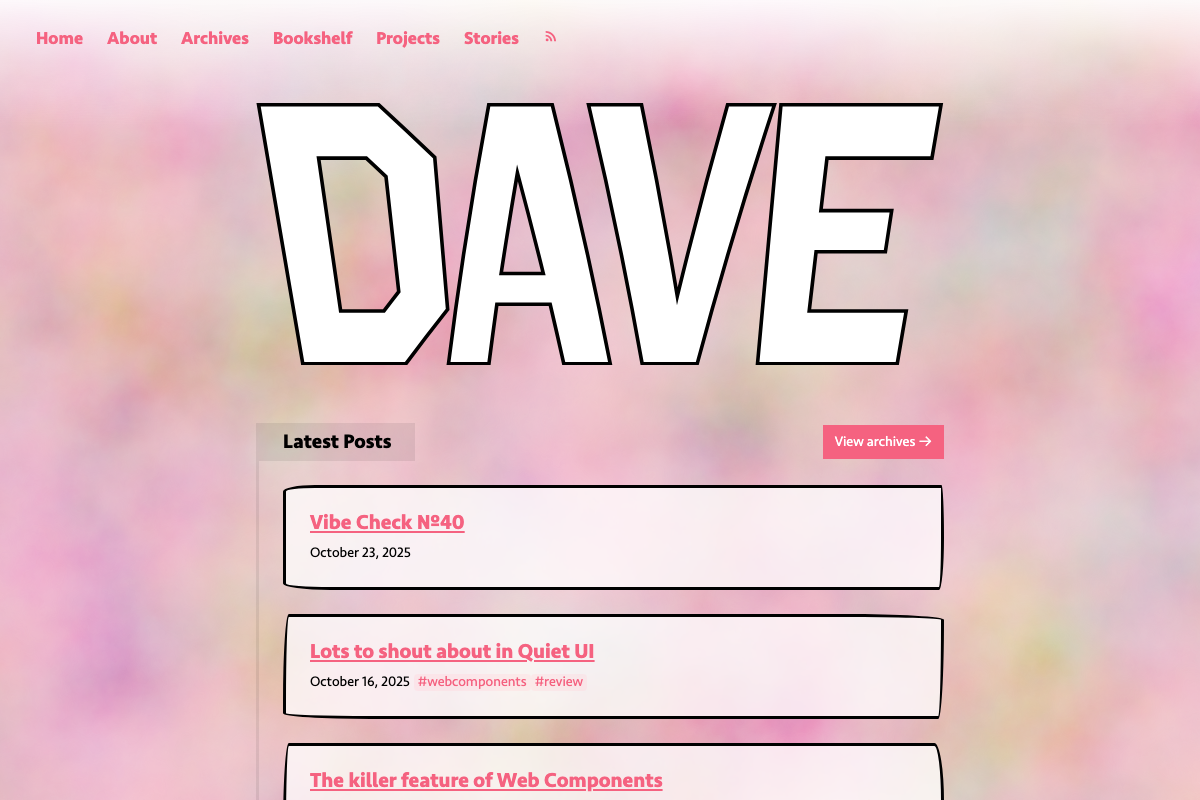 Screenshot of Dave Rupert